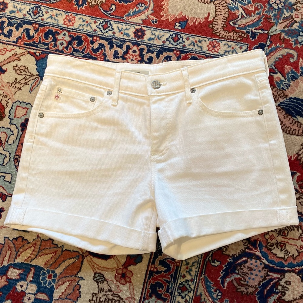White AG Hailey Shorts